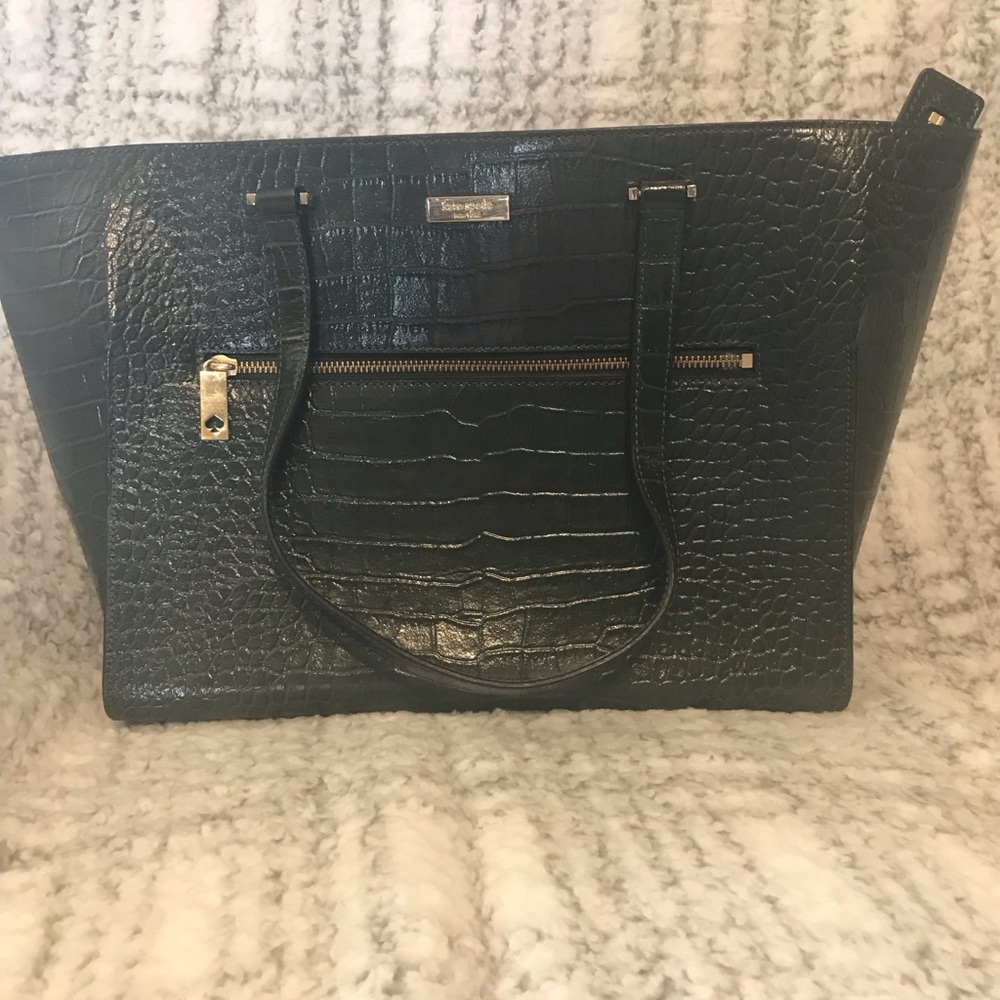 Kate Spade Green Croc Purse